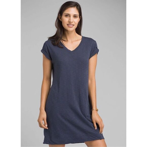 Prana Taxco Dress V Neck Basic Tee Dress in XS - Picture 1 of 11